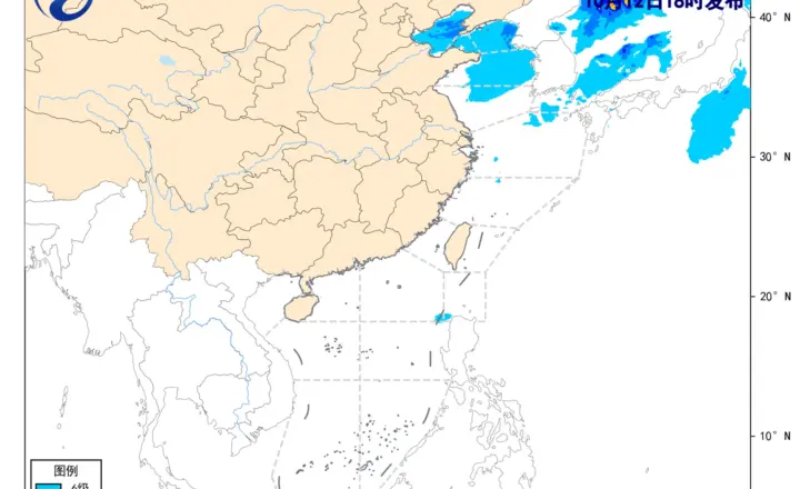 中央气象台：我国北部海域将有6~7级风